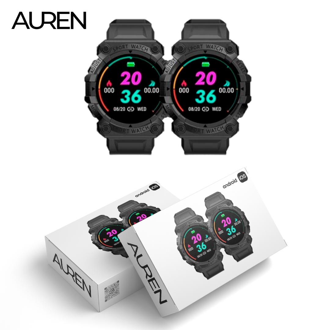 Auren G-MAX - Smartwatch Resistente a Água (Compre 1 e Leve 2)